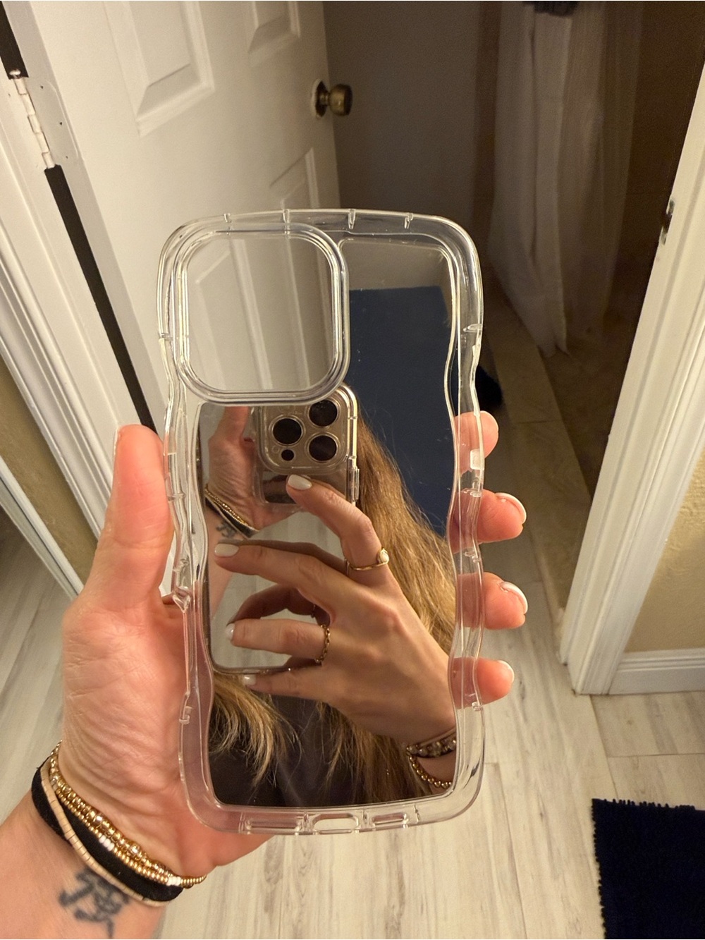 3 mirror Protective iPhone 16 pro max Case — Transparent